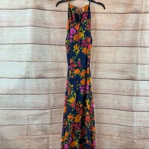 Donna Morgan "Tatianna" Floral Halter Maxi Dress